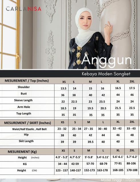 Anggun Kebaya | Baby Blue Gold